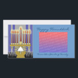 modelo de feliz hanukkah<br><div class="desc">bom cartão de feriado, personalizável com sua imagem e texto.</div>