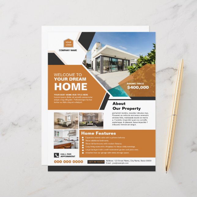 Modelo de festas de empresas imobiliárias (Frente/Verso In Situ)