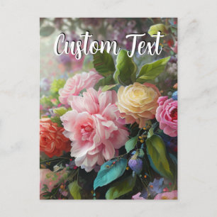 Modelo de Flores Mistas de Texto Personalizado de
