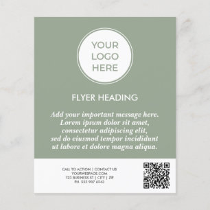 Modelo de Flyer com Código QR do Logotipo de Negóc