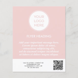 Modelo de Flyer de Código QR com Logotipo Empresar