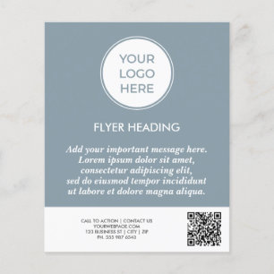 Modelo de Flyer de Código QR de Logotipo Empresari