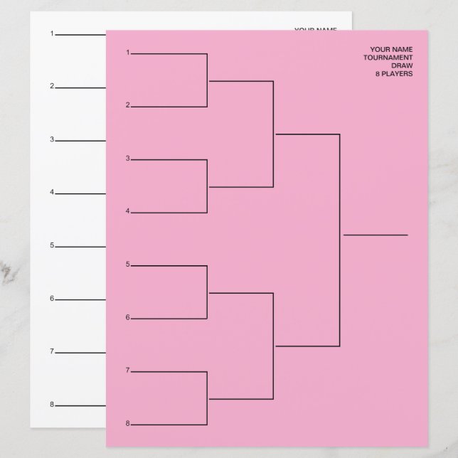 Modelo de folha de desenho de chave de playoffs pa (Frente/Verso)