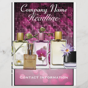 Modelo de folheto de marketing de perfume e fragrâ