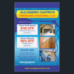 Modelo de Folheto de Meia Página de Lavagem de Ene<br><div class="desc">Personalize este design de modelo para lavagem de pressão (lavagem de energia) para atender às suas necessidades e negócios. Este modelo de lavagem de pressão mostra a arma da máquina de lavar pressão e o fundo das miçangas de água. Veja os produtos de cruzamento como o modelo de cartão de...</div>