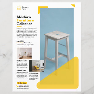 Modelo de folheto de promoção de móveis