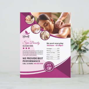 Modelo de Folheto de Spa e Salão de Beleza