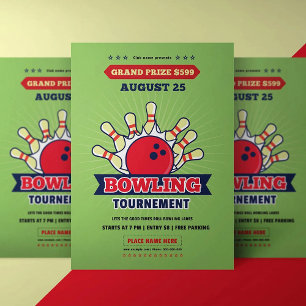 Modelo de folheto de torneio de Bowlong