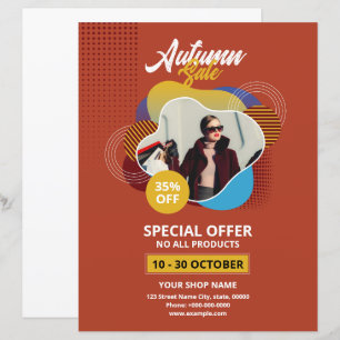 Modelo de Folheto de Venda de Promocional de outon