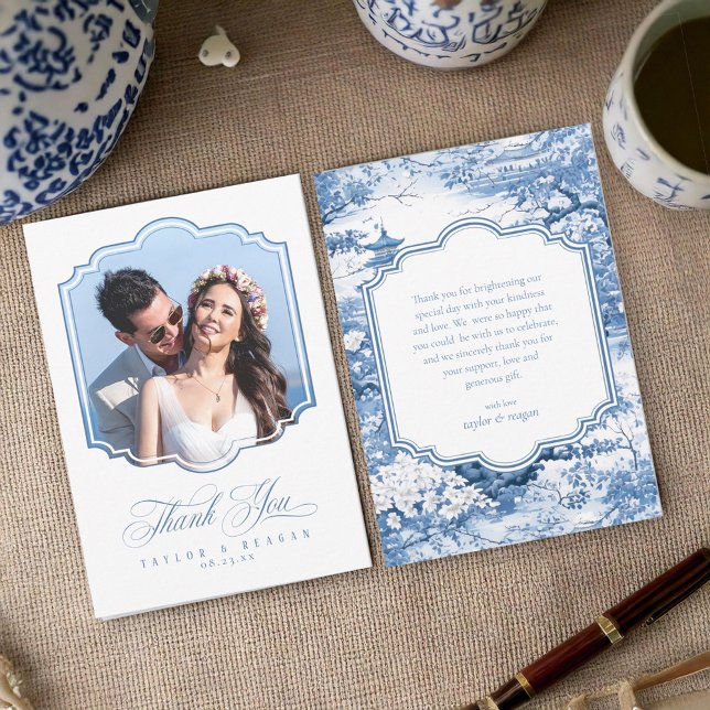 Modelo de Foto com Padrão de Casamento Chinoiserie (Criador carregado)