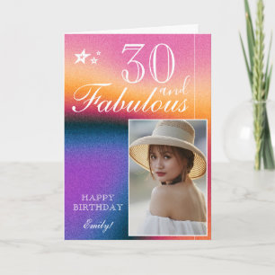 Modelo de Foto de Aniversário de 30 Anos Elegante 