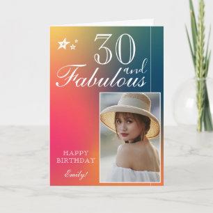Modelo de Foto de Aniversário de 30 Anos Elegante 