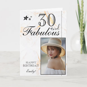Modelo de Foto de Aniversário de 30 Anos Elegante 