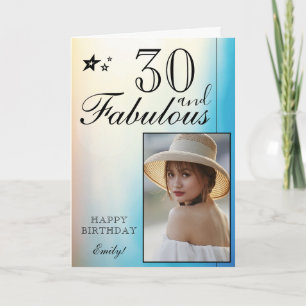 Modelo de Foto de Aniversário de 30 Anos Elegante 