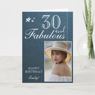Modelo de Foto de Aniversário de 30 Anos Elegante 