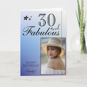 Modelo de Foto de Aniversário de 30 Anos Elegante 