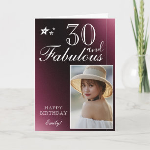 Modelo de Foto de Aniversário de 30 Anos Elegante 