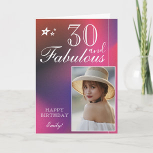 Modelo de Foto de Aniversário de 30 Anos Elegante 