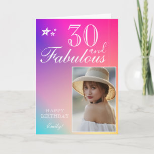 Modelo de Foto de Aniversário de 30 Anos Elegante 