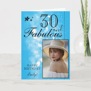 Modelo de Foto de Aniversário de 30 Anos Elegante 