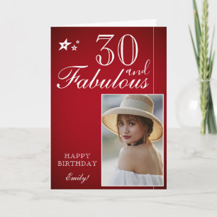 Modelo de Foto de Aniversário de 30 Anos Elegante 