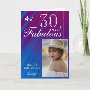 Modelo de Foto de Aniversário de 30 Anos Elegante 