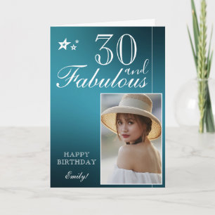 Modelo de Foto de Aniversário de 30 Anos Elegante 