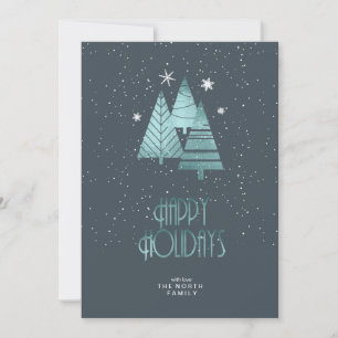 Modelo de Foto de Árvores de Natal V2 Teal ID863