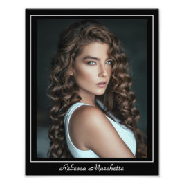 Modelo de Foto de Cabeça de Ator 8x10 Borda Impres