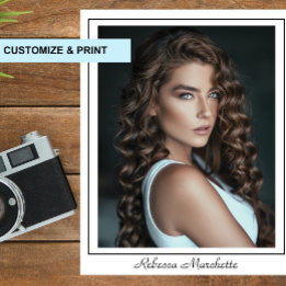 Modelo de Foto de Cabeça de Ator 8x10 Borda Impres