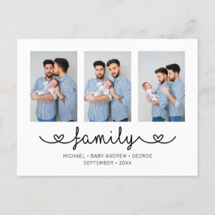 Modelo de Foto de Família LGBT com Texto Personali