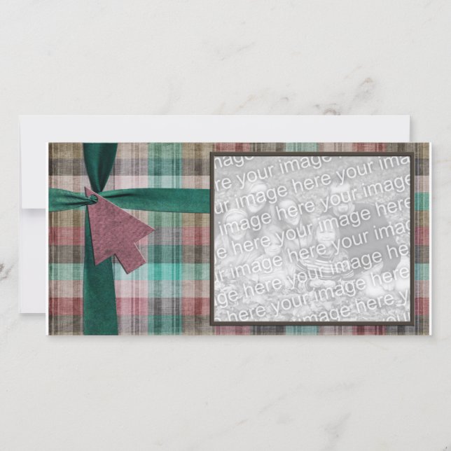 Modelo de foto de férias em xadrez (Frente)