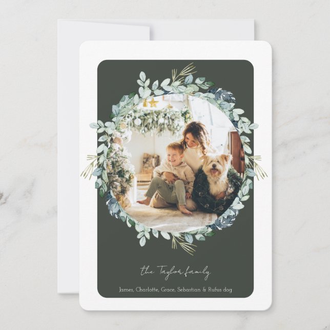 Modelo de Foto de Folhagem de inverno Verde de Nat (Frente)