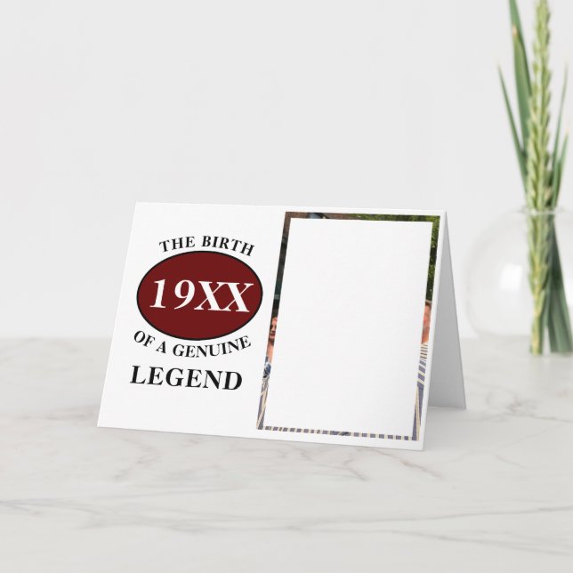 Modelo de Foto de Legenda de Aniversário Monograma (Frente)