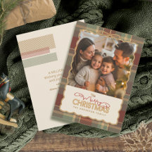 Modelo de Foto de Natal com Borda Xadrez ID1141A
