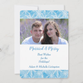 Modelo de Foto de Natal Floco de Neve Azul