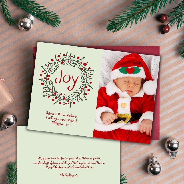 Modelo de Foto de Natal Moderno Holly Wreath (Criador carregado)