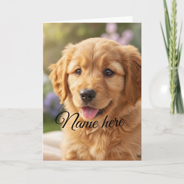 Modelo de foto de nome de animal de estimação simp (Frente)