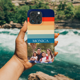 Modelo de Foto Monograma de Listras Retro dos Anos