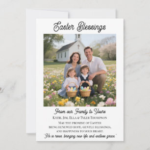 Modelo de Foto Personalizado Bênçãos da Páscoa