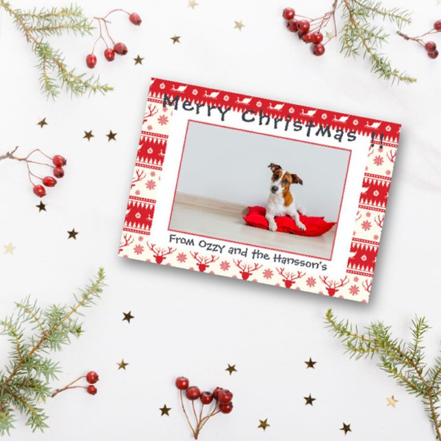 Modelo de Fotografia Cartão de Natal Merry Foto Pe (Criador carregado)