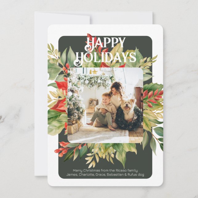 Modelo de Fotografia da Folhagem de inverno Vermel (Frente)