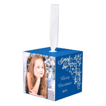 Modelo de Fotografia de Swirl Floral Azul