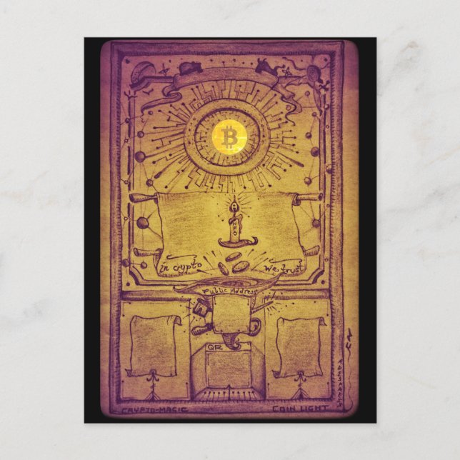 Modelo de HODL Crypto-Magic Coin Light (personaliz (Frente)