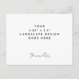 Modelo de impressão de cartões 4.25x5.5" na horizo