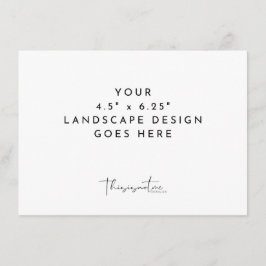 Modelo de impressão de cartões 4,5x6,25" na horizo