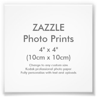 Modelo de Impressão de Fotografia Quadrada de 4" x