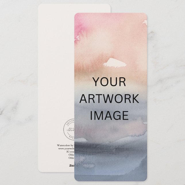 Modelo de Indicador de Artista Personalizável (Frente/Verso)