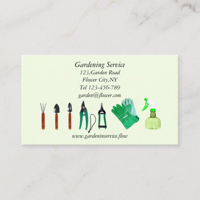 Modelo de jardinagem do cartão de empresa de (Frente)