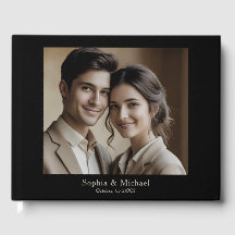 Modelo de Livro de Visitas de Casamento com Foto M